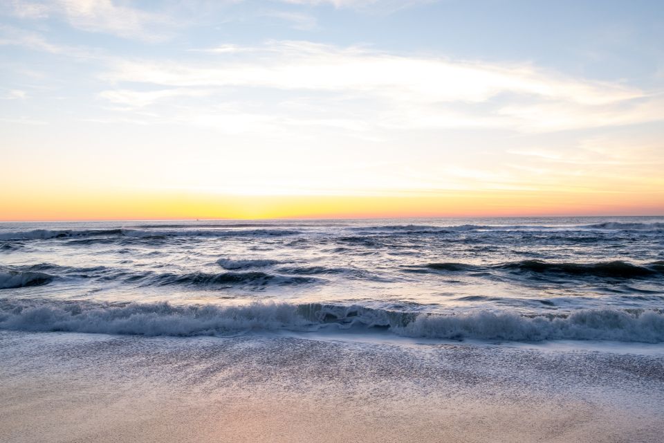 The beach and the water beyond it